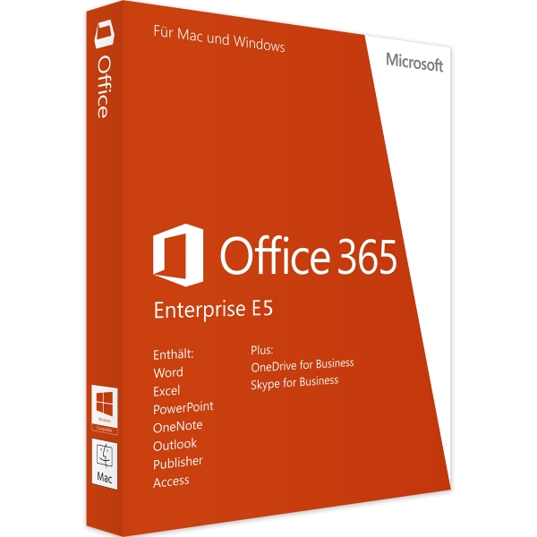 Microsoft Office 365 Enterprise E5, 1 Jahr